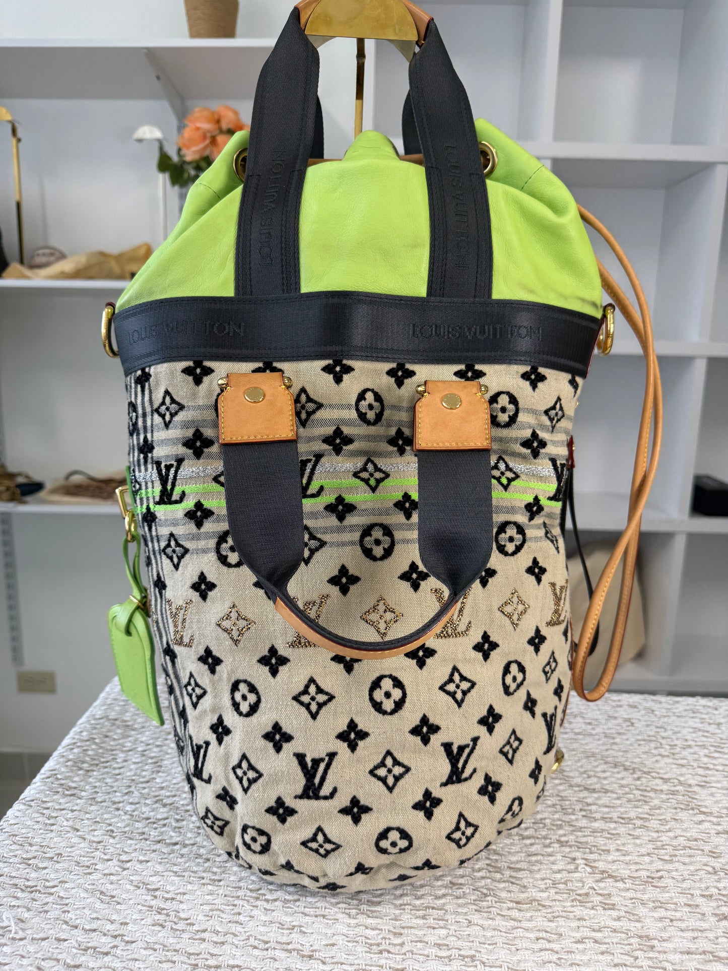 LOUIS VUITTON LIMITED EDITION 2010 BOHEMIAN GYPSY PM GREENBAG