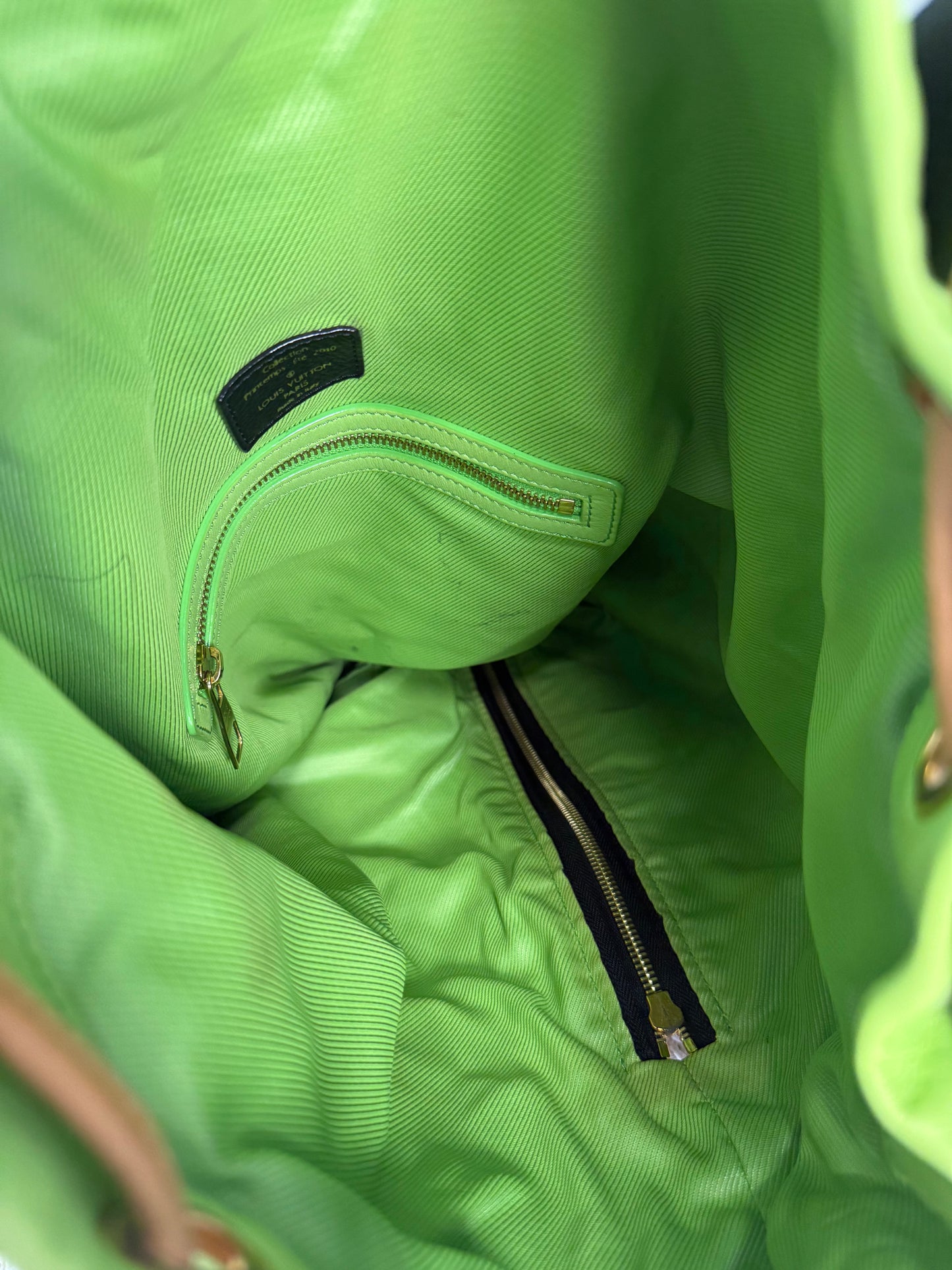 LOUIS VUITTON LIMITED EDITION 2010 BOHEMIAN GYPSY PM GREENBAG