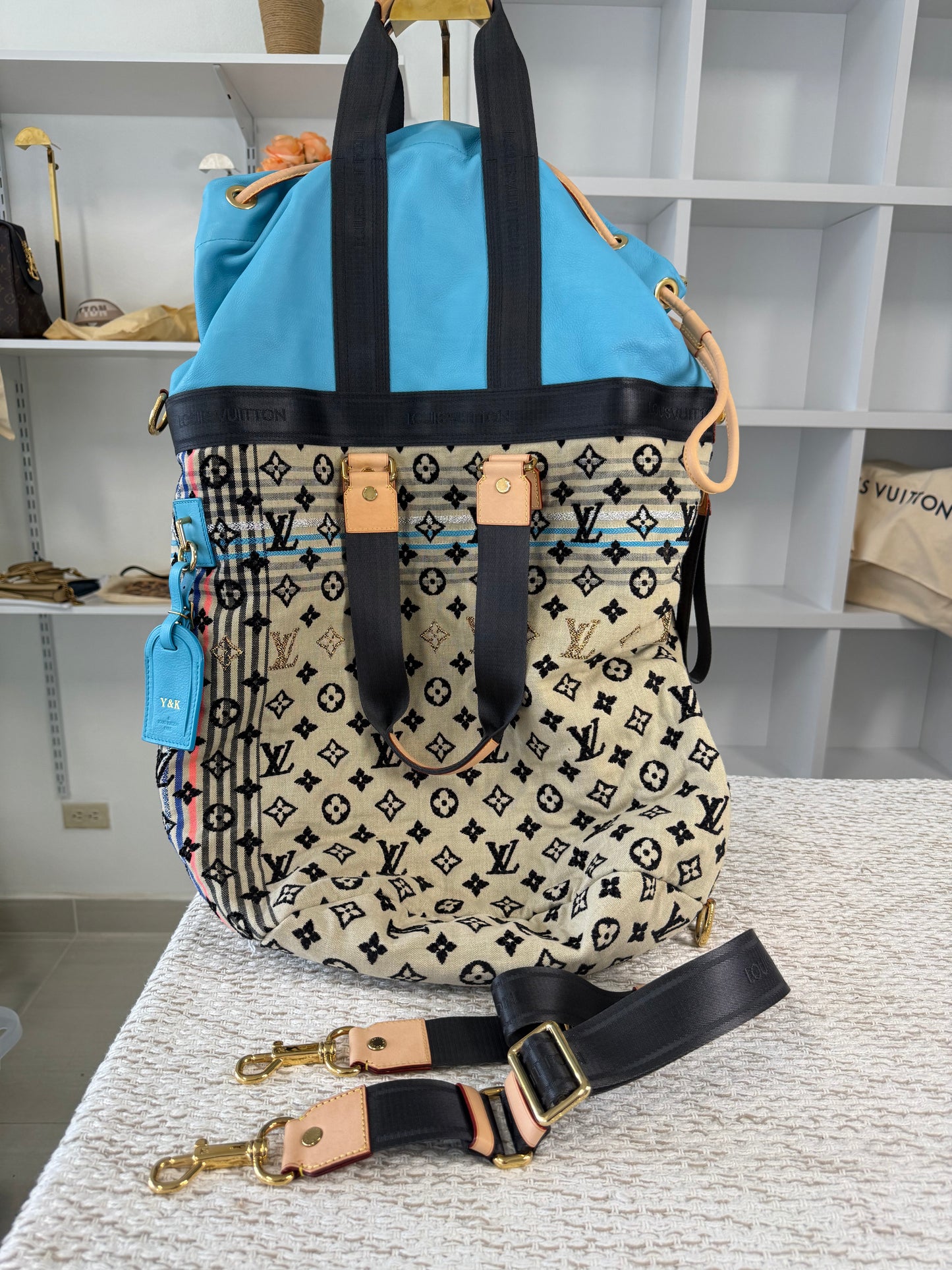 LOUIS VUITTON 2010 LIMITED EDITION BOHEMIAN GYPSY GM BLUE