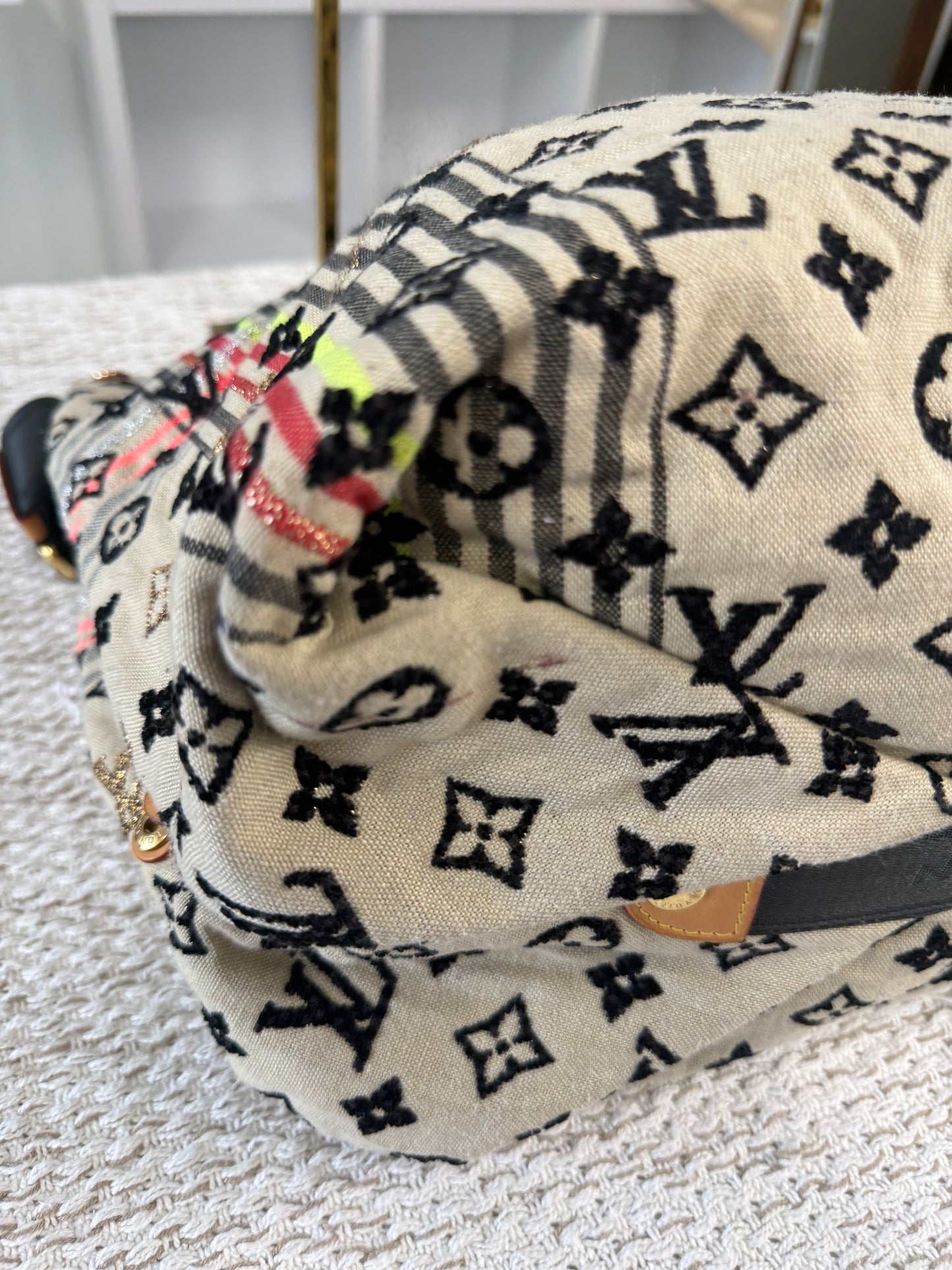 LOUIS VUITTON LIMITED EDITION ROUGE MONOGRAM CHECHE BOHEMIAN BAG