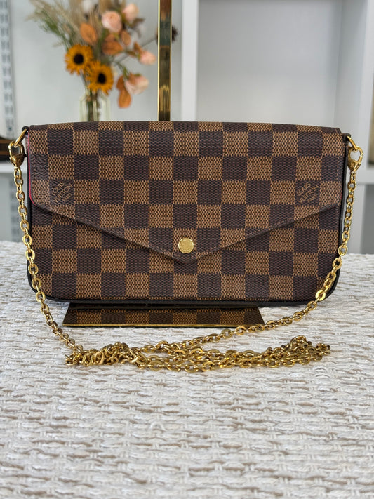 LOUIS VUITTON DAMIER EBENE POCHETTE FELICIE - NO INSERTS