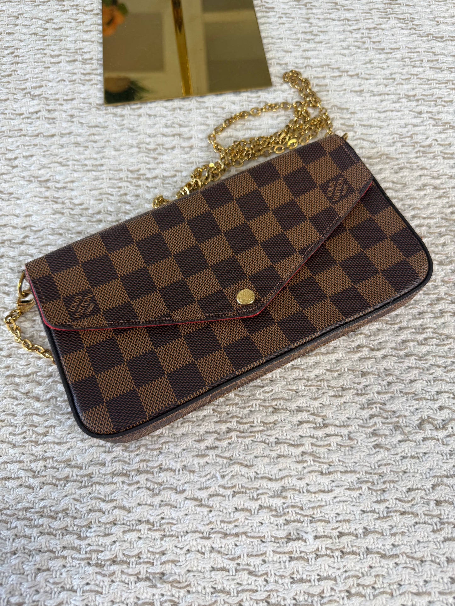 LOUIS VUITTON DAMIER EBENE POCHETTE FELICIE - NO INSERTS