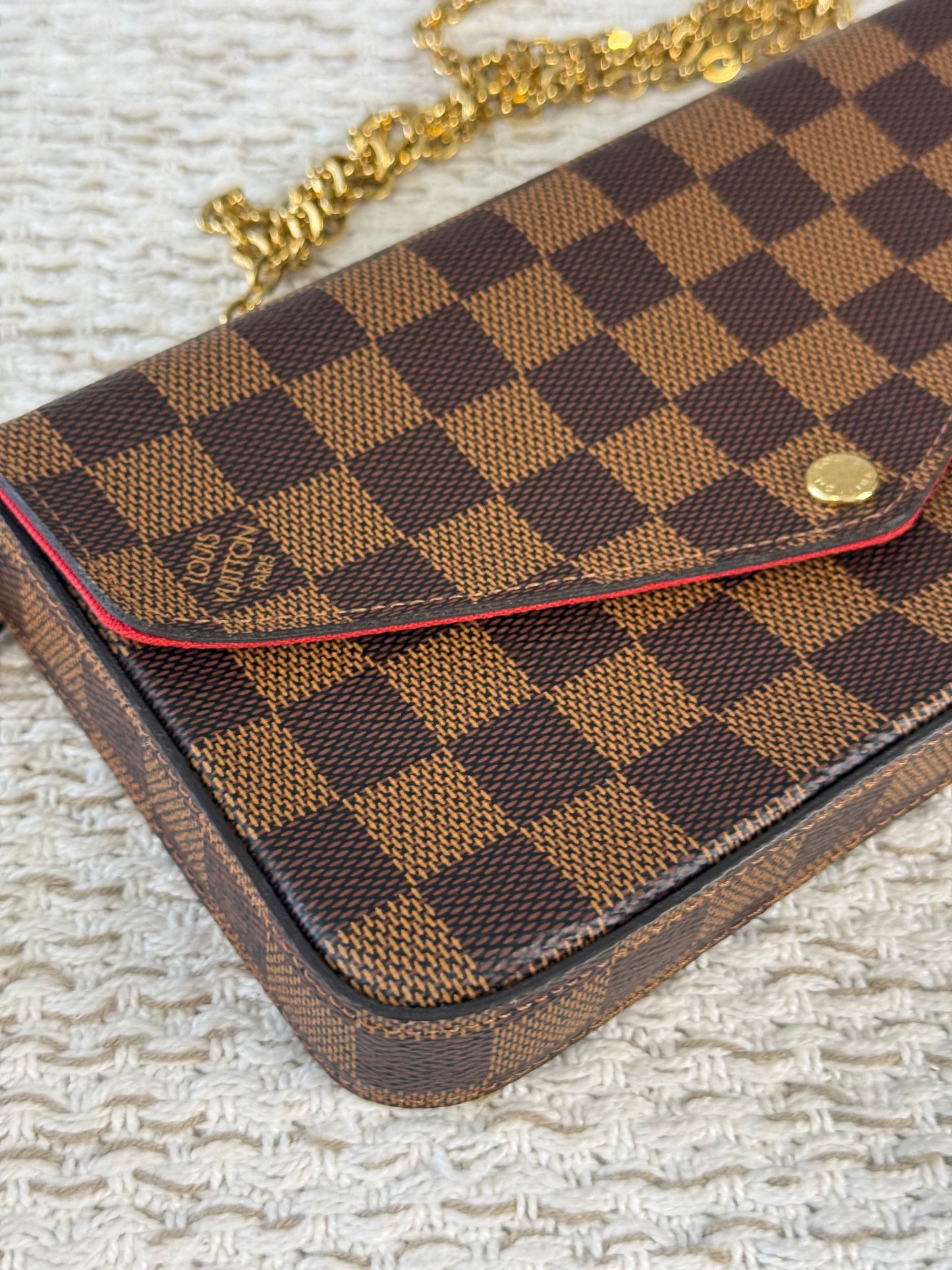 LOUIS VUITTON DAMIER EBENE POCHETTE FELICIE - NO INSERTS