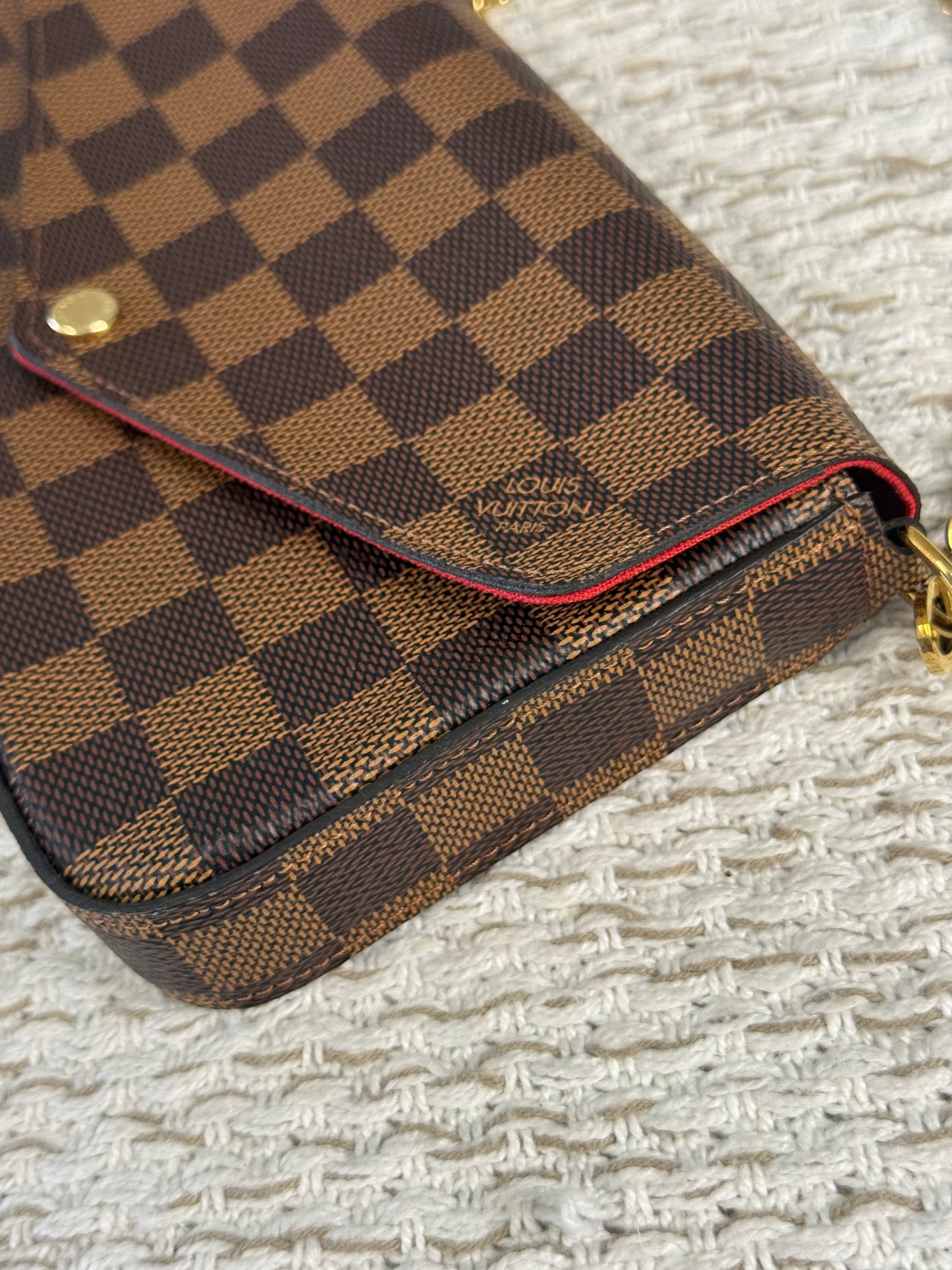 LOUIS VUITTON DAMIER EBENE POCHETTE FELICIE - NO INSERTS