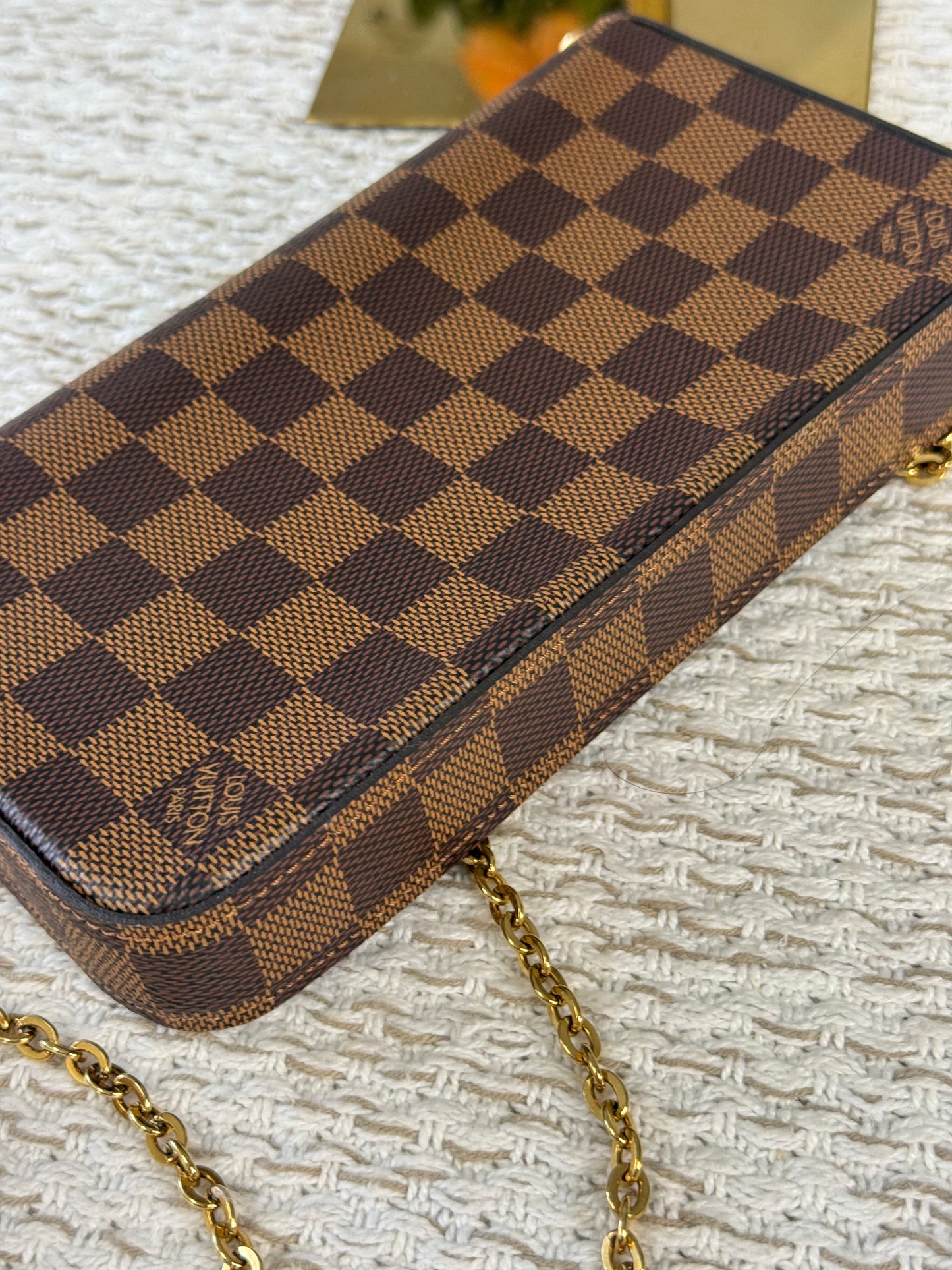 LOUIS VUITTON DAMIER EBENE POCHETTE FELICIE - NO INSERTS