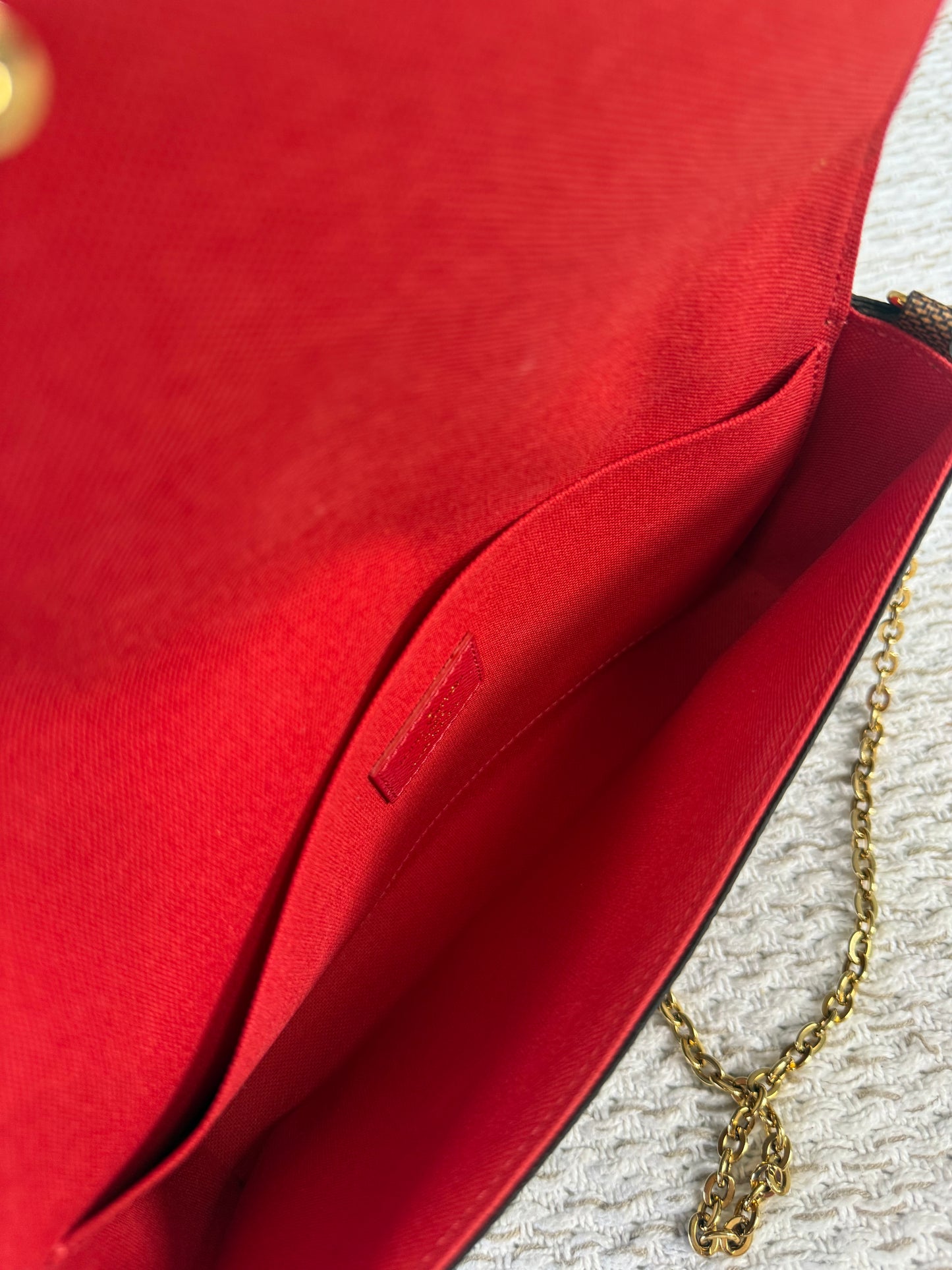 LOUIS VUITTON DAMIER EBENE POCHETTE FELICIE - NO INSERTS