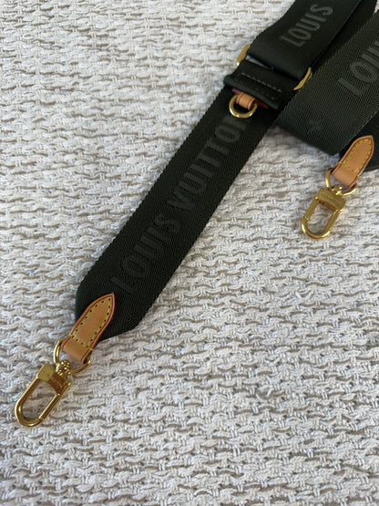 Multi Pochette Bandoulière Guitar Jacquard Strap - Kakhi