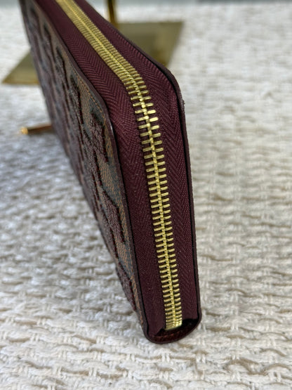 LOUIS VUITTON Zippy Wallet Damier Paillettes Red