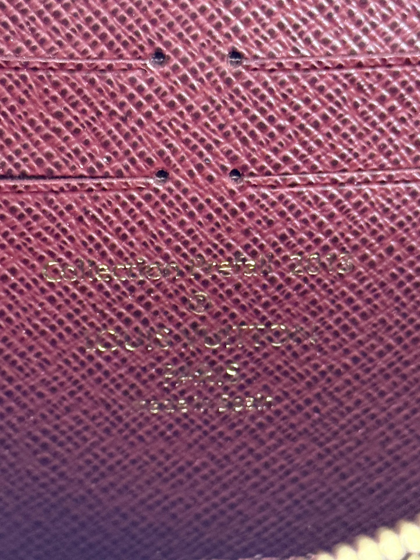 LOUIS VUITTON Zippy Wallet Damier Paillettes Red