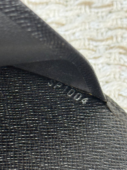 LOUIS VUITTON BLACK TAIGA LEATHER MEDIUM RING AGENDA / NOTEBOOK COVER