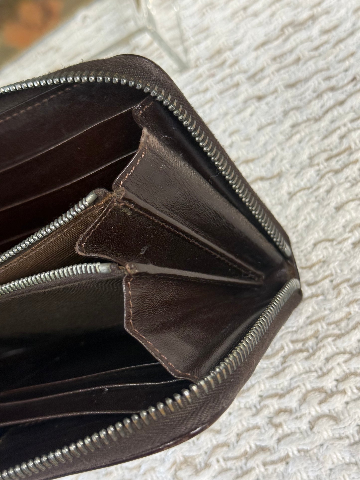 FENDI TOBACCO ZUCCA ZIP-AROUND LONG WALLET