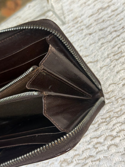 FENDI TOBACCO ZUCCA ZIP-AROUND LONG WALLET