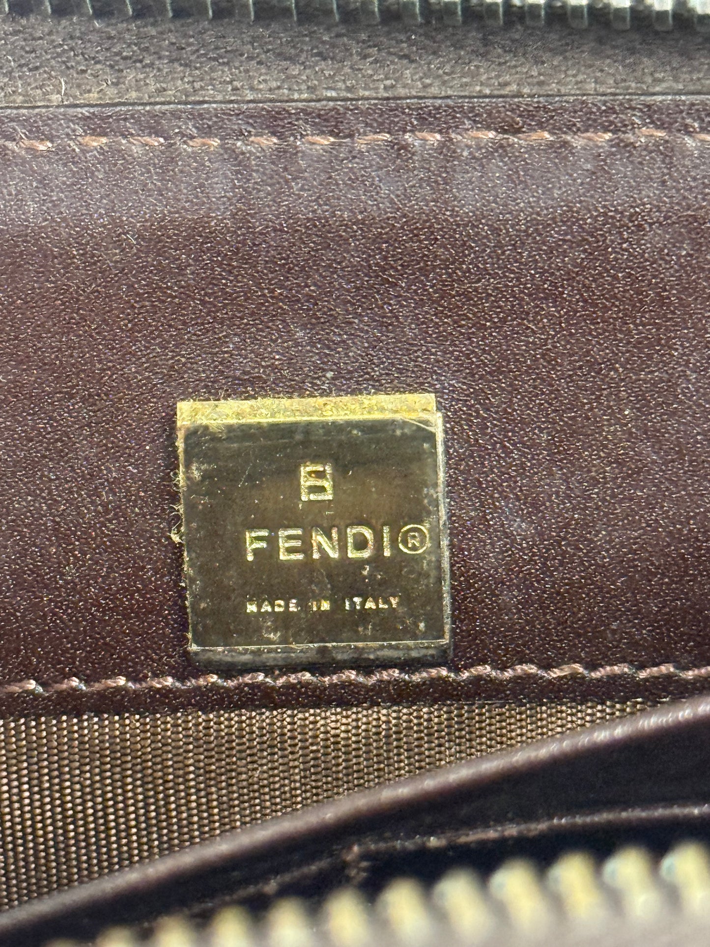 FENDI TOBACCO ZUCCA ZIP-AROUND LONG WALLET
