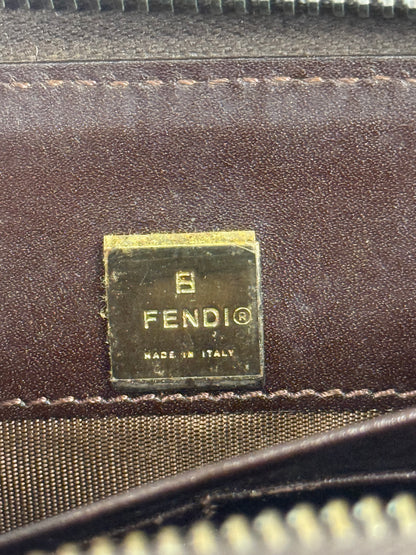 FENDI TOBACCO ZUCCA ZIP-AROUND LONG WALLET