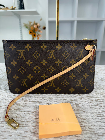 LOUIS VUITTON MONOGRAM NEVERFULL MM POCHETTE WRISTLET