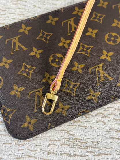 LOUIS VUITTON MONOGRAM NEVERFULL MM POCHETTE WRISTLET