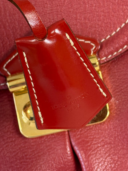 LOUIS VUITTON RED SUHALI LEATHER L’ABSOLU DE VOYAGE BAG