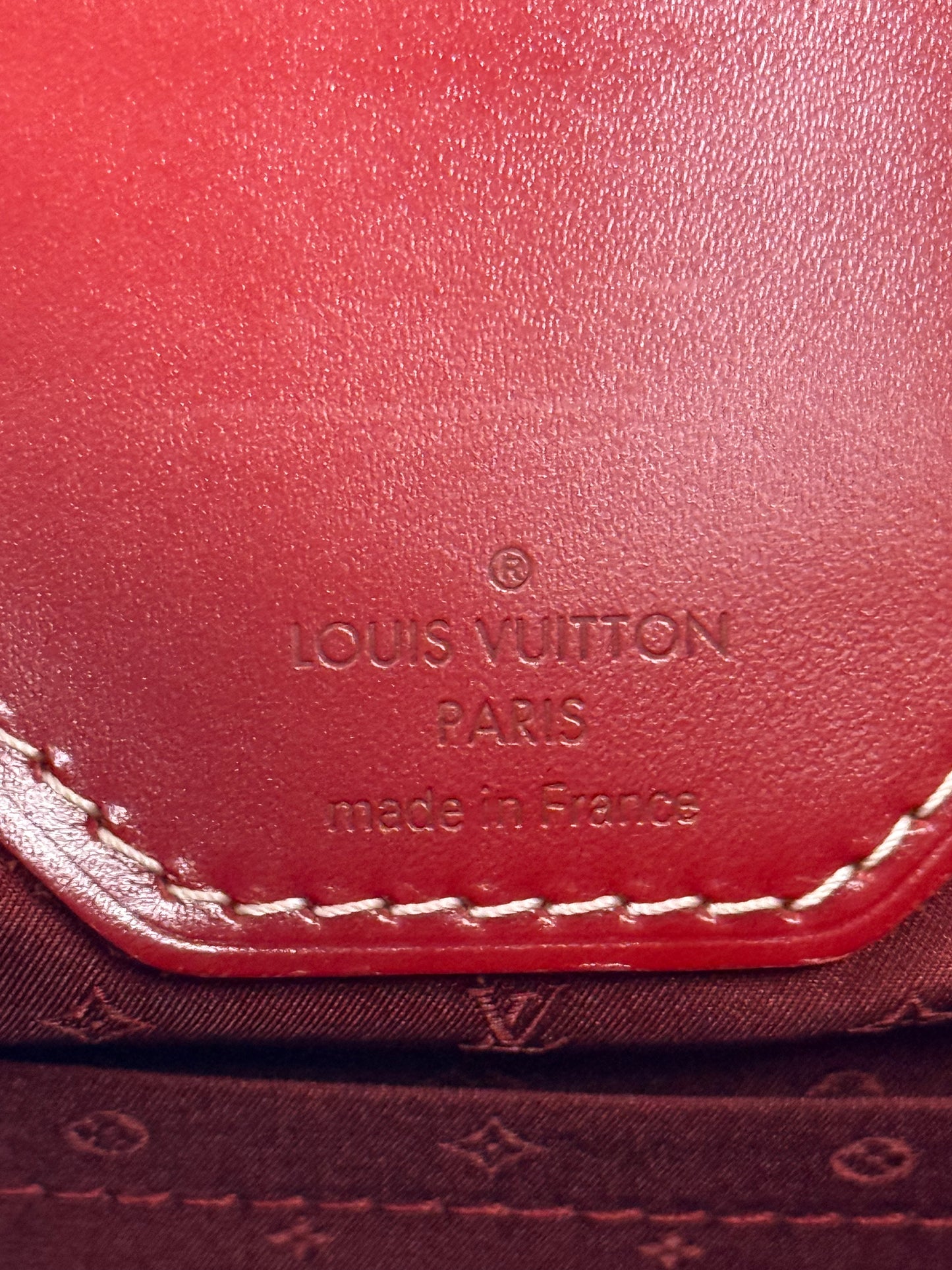 LOUIS VUITTON RED SUHALI LEATHER L’ABSOLU DE VOYAGE BAG