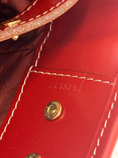 LOUIS VUITTON RED SUHALI LEATHER L’ABSOLU DE VOYAGE BAG