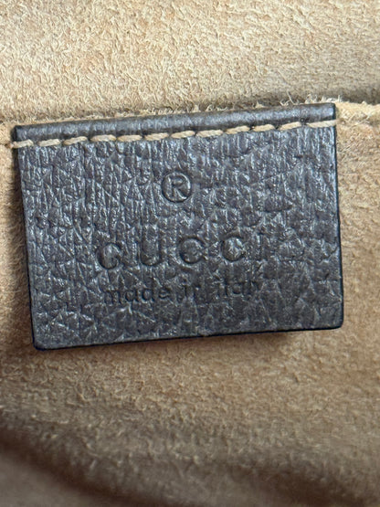 GUCCI GG SUPREME MONOGRAM WEB SMALL OPHIDIA TOTE BAG