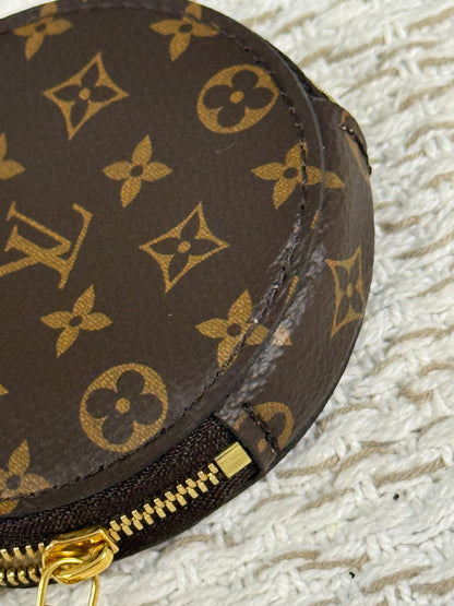 ROUND COIN PURSE in MONOGRAM CANVAS