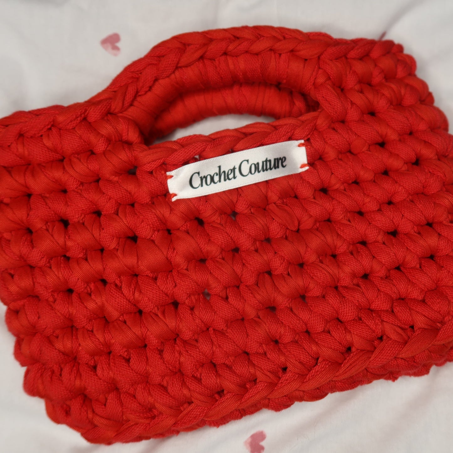 GUCCI RED PEBBLED LEATHER INTERLOCKING G MEDIUM SHOULDER BAG