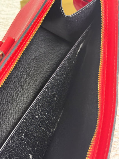 LOUIS VUITTON RED EPI LEATHER SAC TRIANGLE BAG