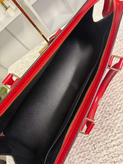 LOUIS VUITTON RED EPI LEATHER SAC TRIANGLE BAG