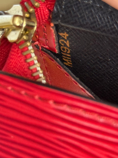 LOUIS VUITTON RED EPI LEATHER SAC TRIANGLE BAG