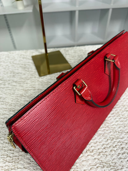 LOUIS VUITTON RED EPI LEATHER SAC TRIANGLE BAG