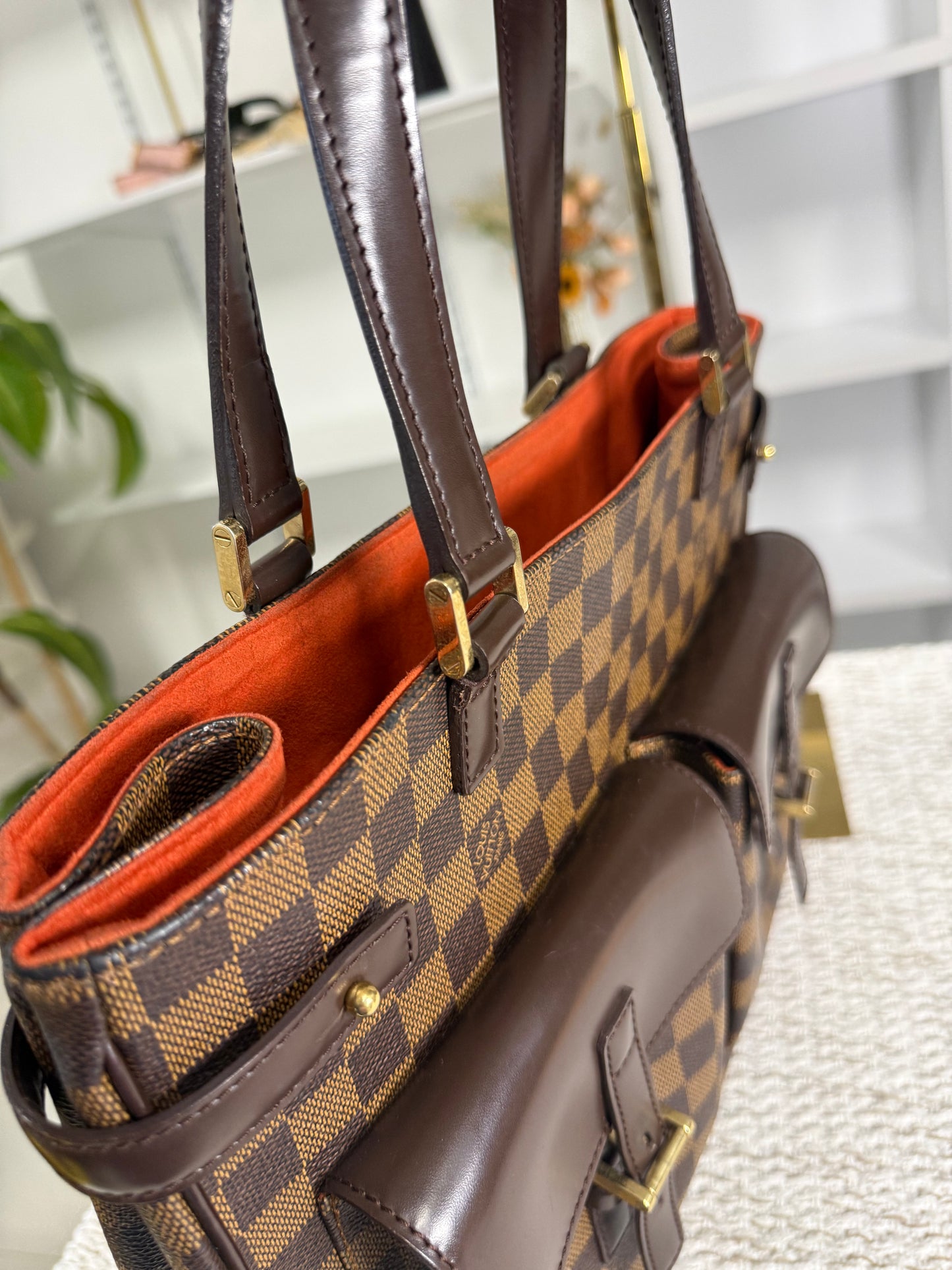 LOUIS VUITTON DAMIER CANVAS UZES TOTE BAG