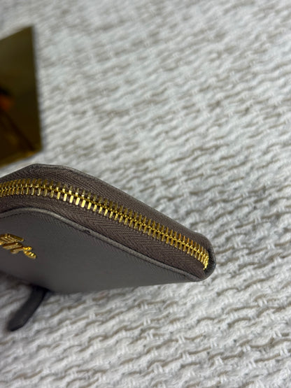 PRADA SAFFIANO METAL LEATHER COMPACT WALLET