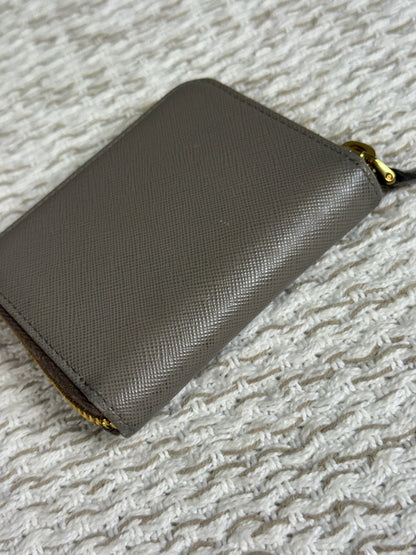 PRADA SAFFIANO METAL LEATHER COMPACT WALLET