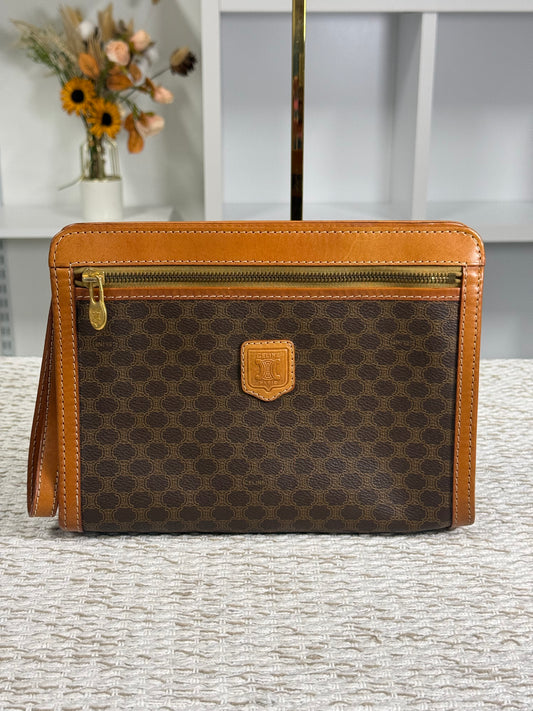 VINTAGE CELINE MACADAM CLUTCH BAG