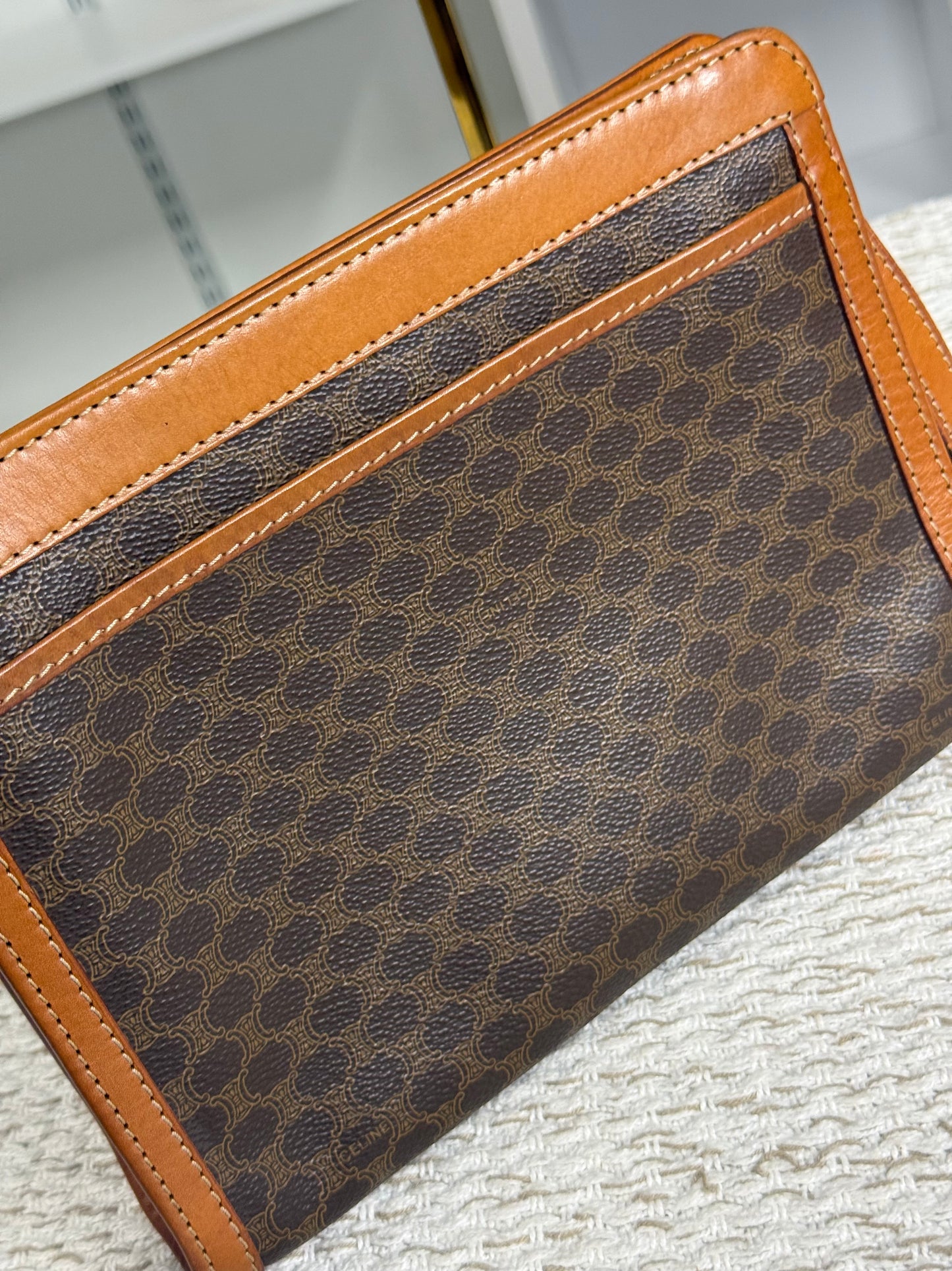 VINTAGE CELINE MACADAM CLUTCH BAG