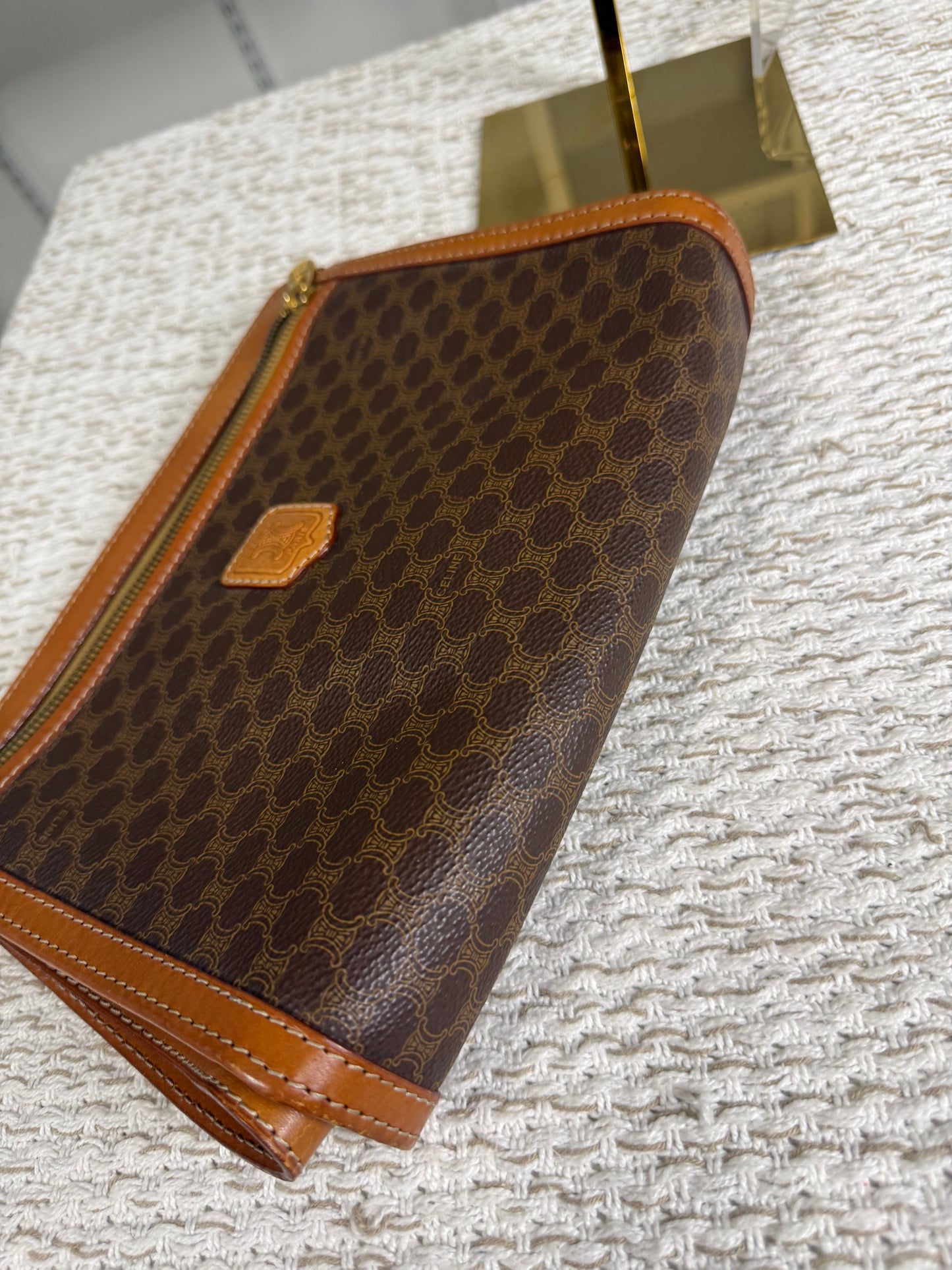 VINTAGE CELINE MACADAM CLUTCH BAG