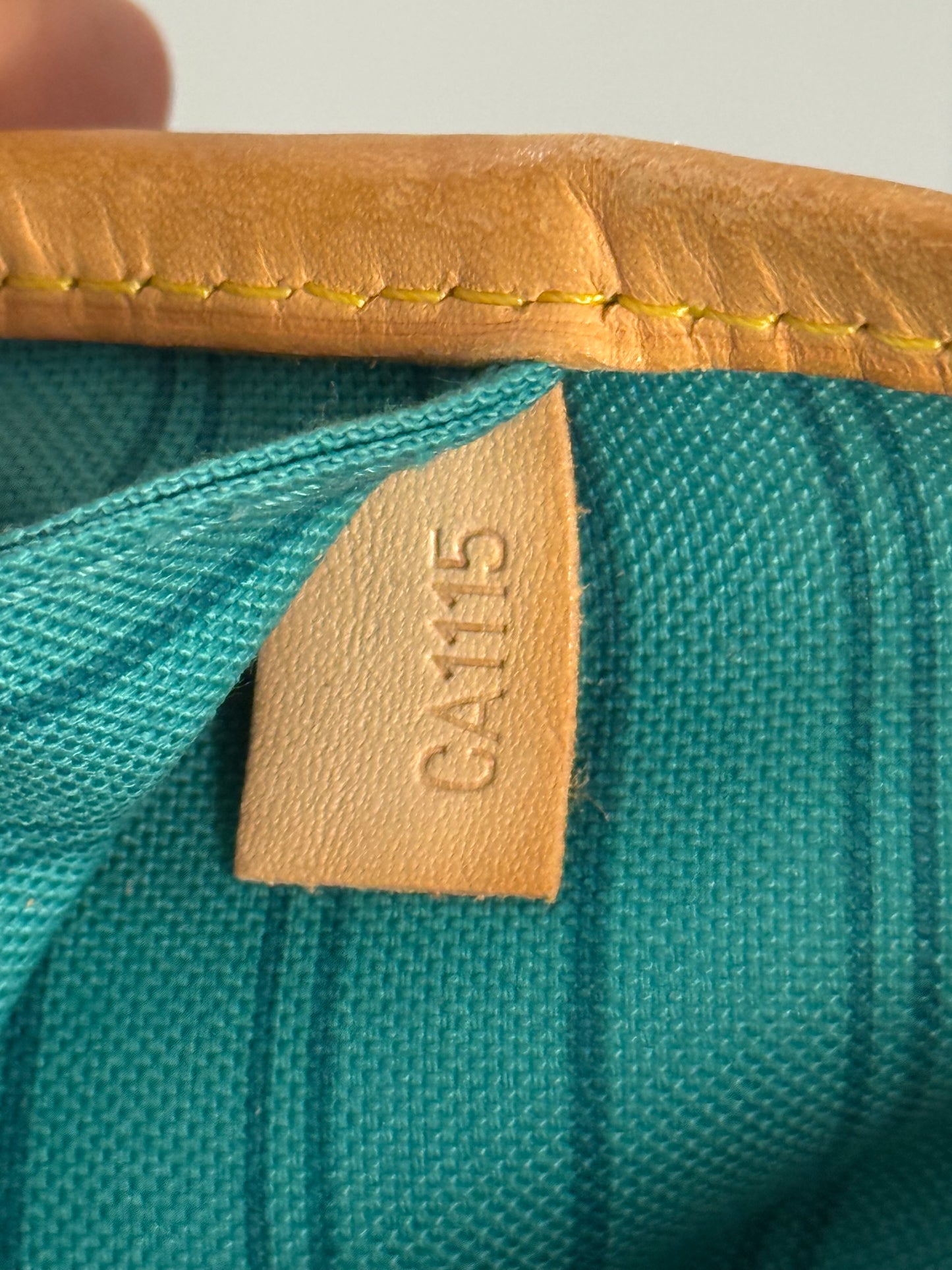 LIMITED EDITION TURQUOISE MONOGRAM V NEVERFULL MM BAG WITH POCHETTE