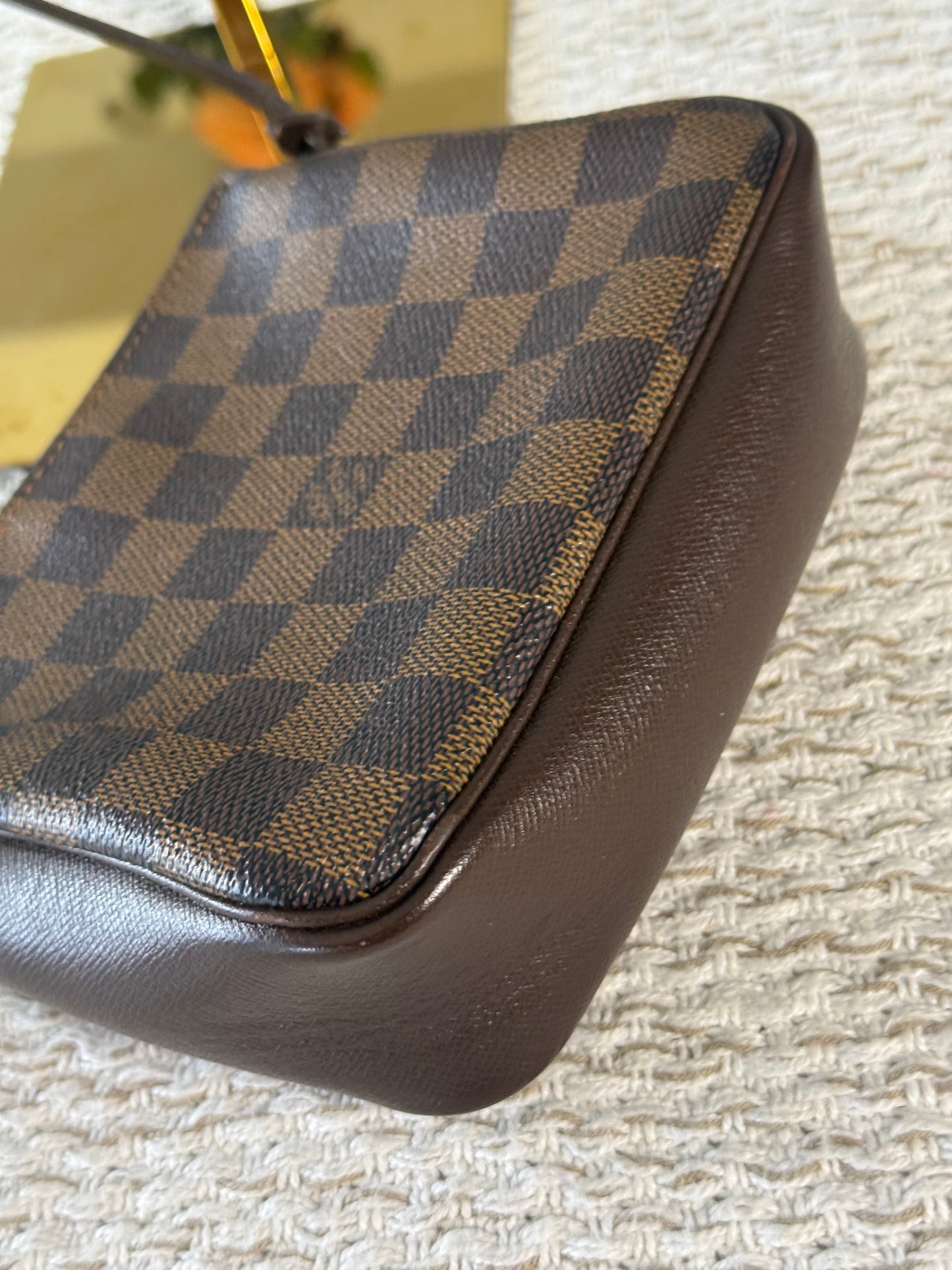 LOUIS VUITTON DAMIER EBENE TROUSSE MAKEUP COSMETIC POUCH BAG