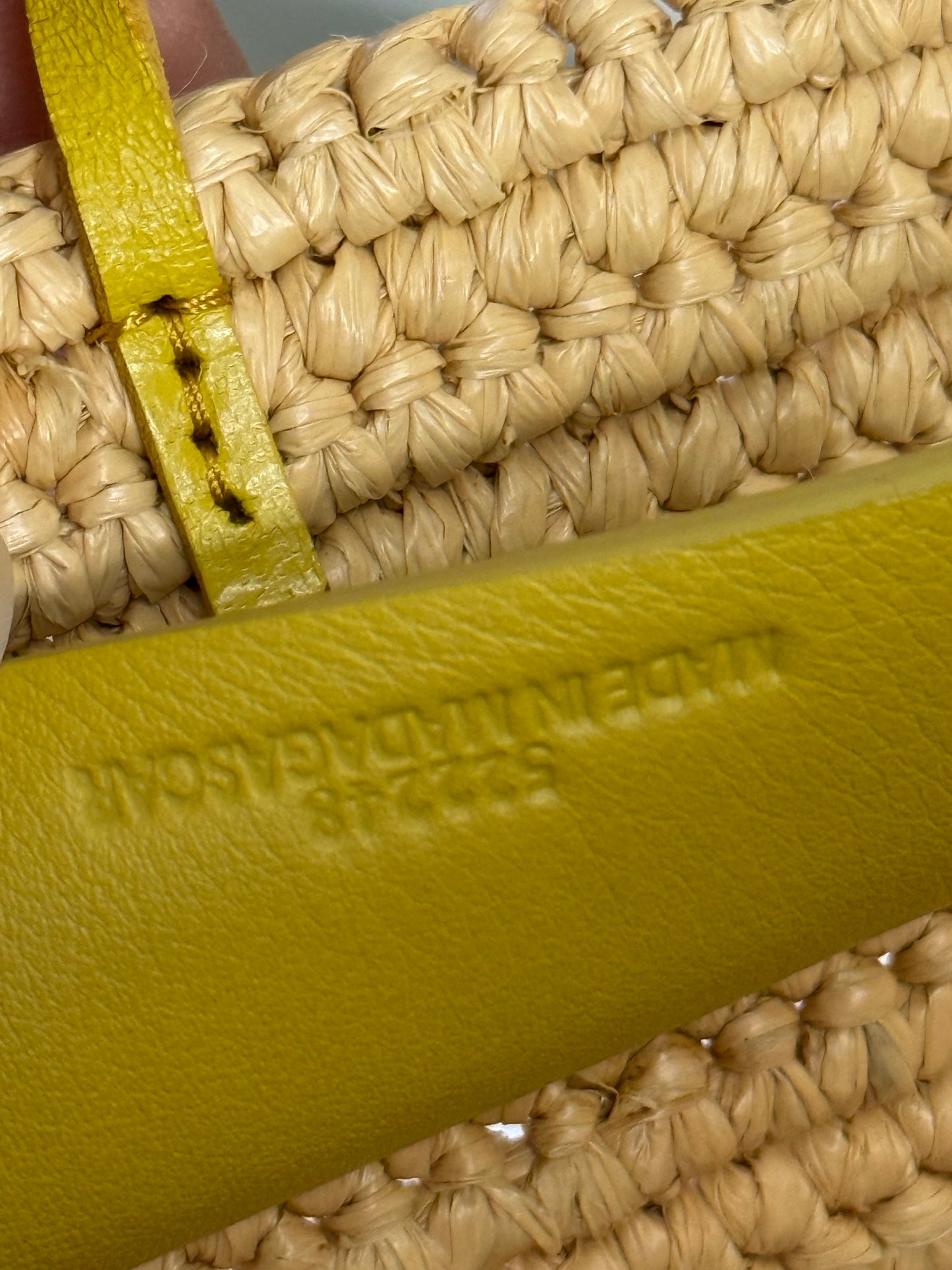 LOEWE SMALL RAFFIA BUNNY BASKET BAG