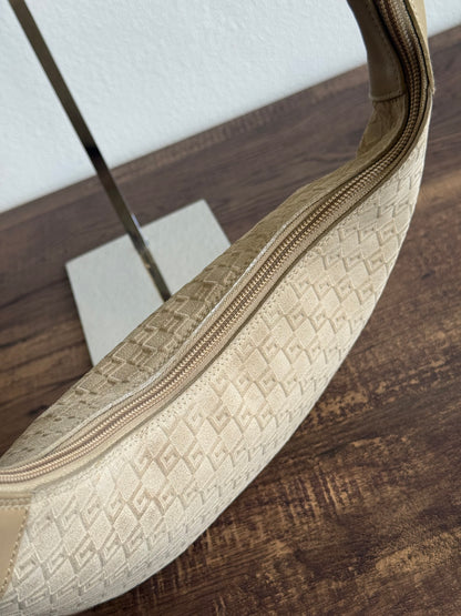 Gucci GG suede and leather hobo bag beige camel