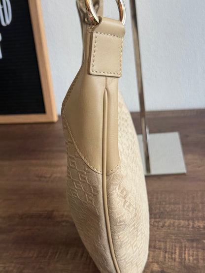 Gucci GG suede and leather hobo bag beige camel