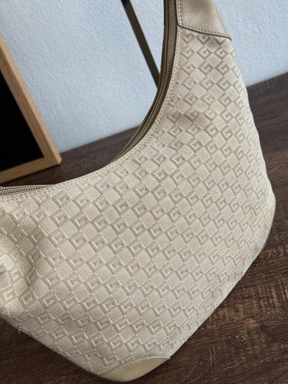 Gucci GG suede and leather hobo bag beige camel