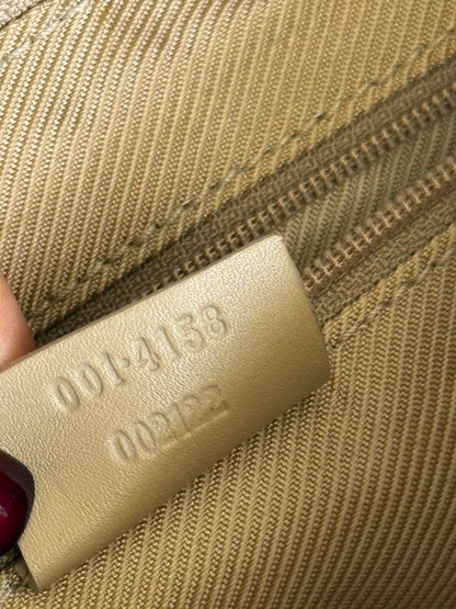 Gucci GG suede and leather hobo bag beige camel
