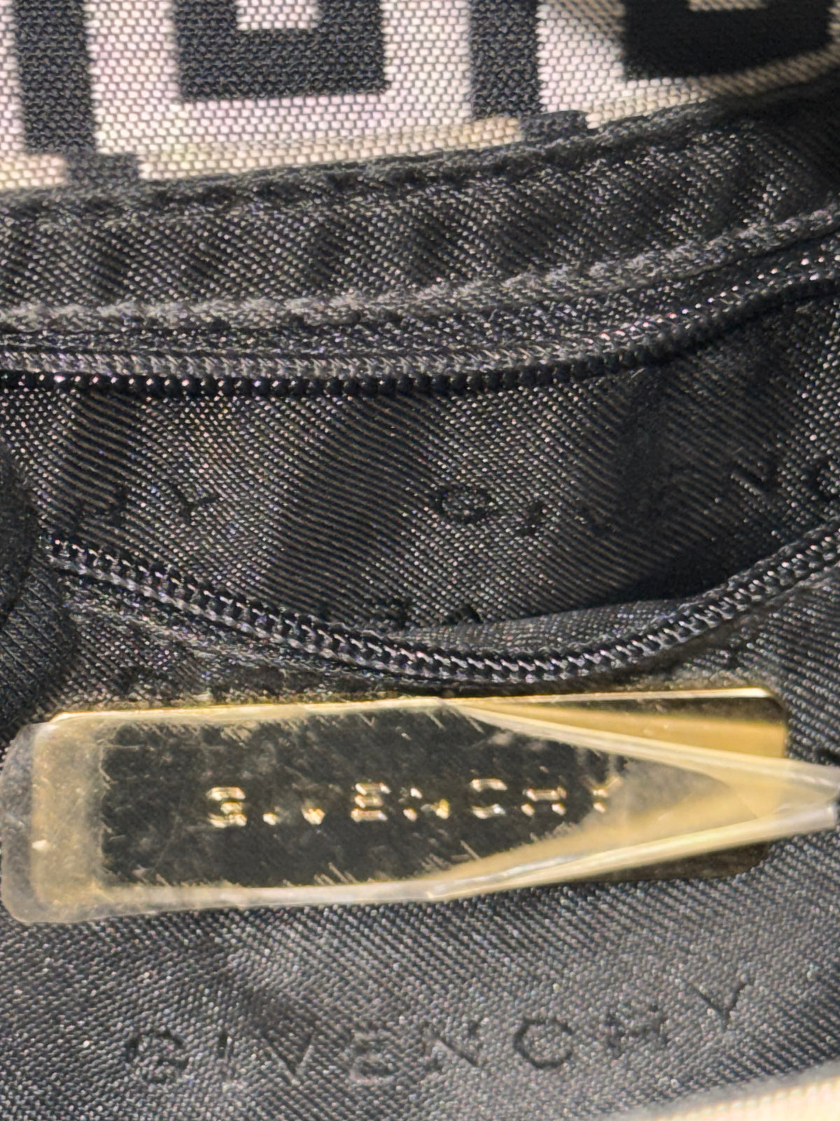 Givenchy Black Signature Canvas and Leather Flap Baguette Shoulder Bag