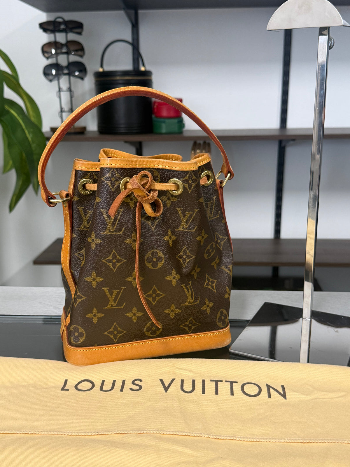 Rare Louis Vuitton Mini Noé Monogram Canvas Bucket Bag M42227