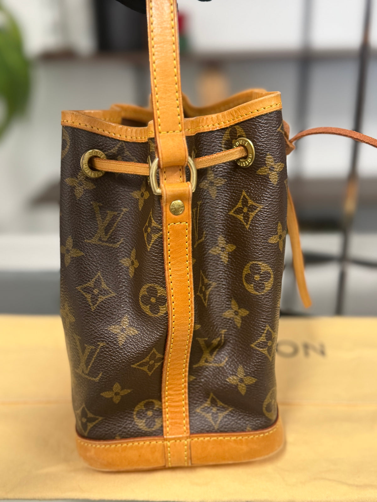 Rare Louis Vuitton Mini Noé Monogram Canvas Bucket Bag M42227