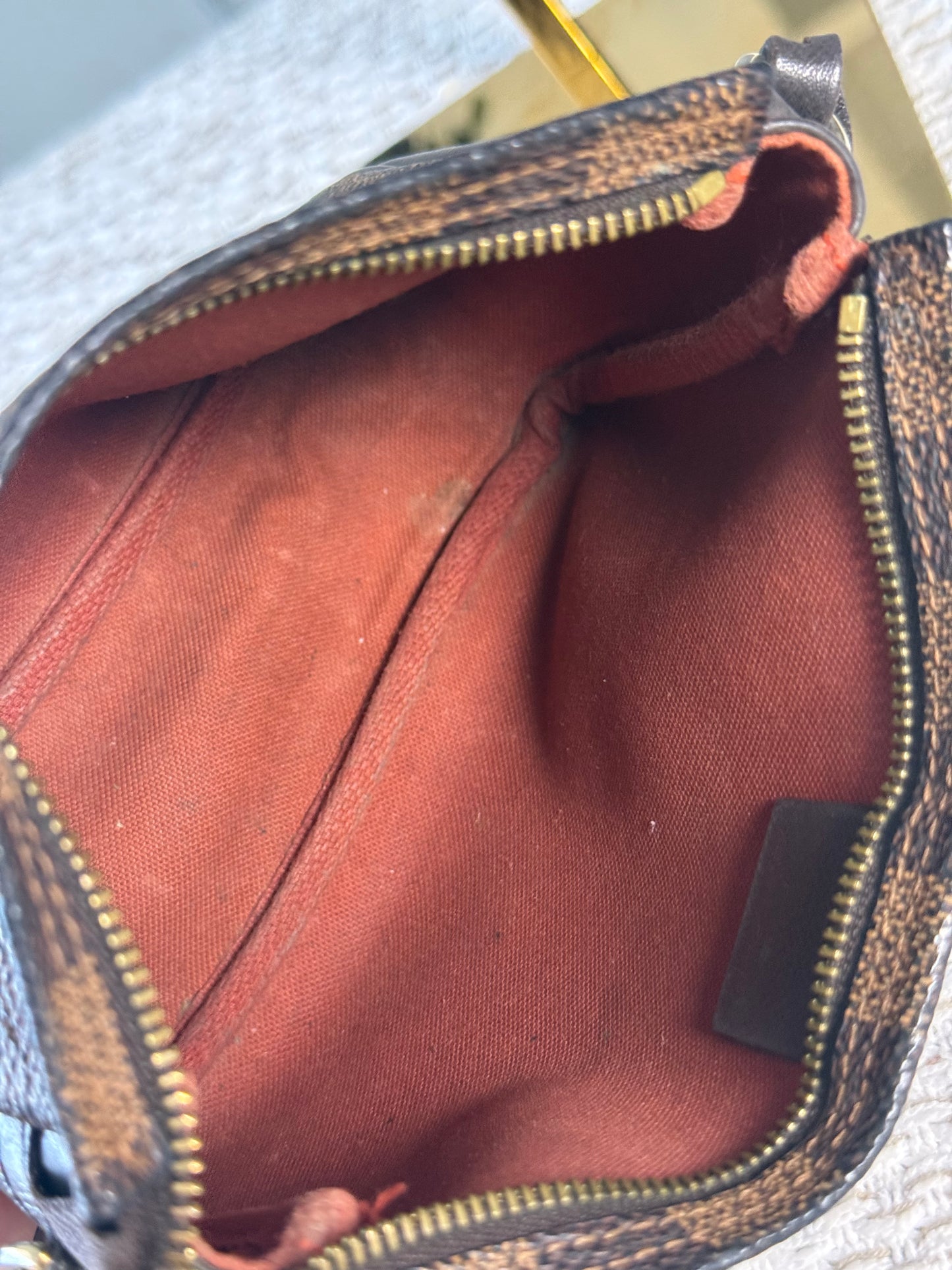 LOUIS VUITTON DAMIER CANVAS TROUSSE ACCESSORIES POCHETTE BAG