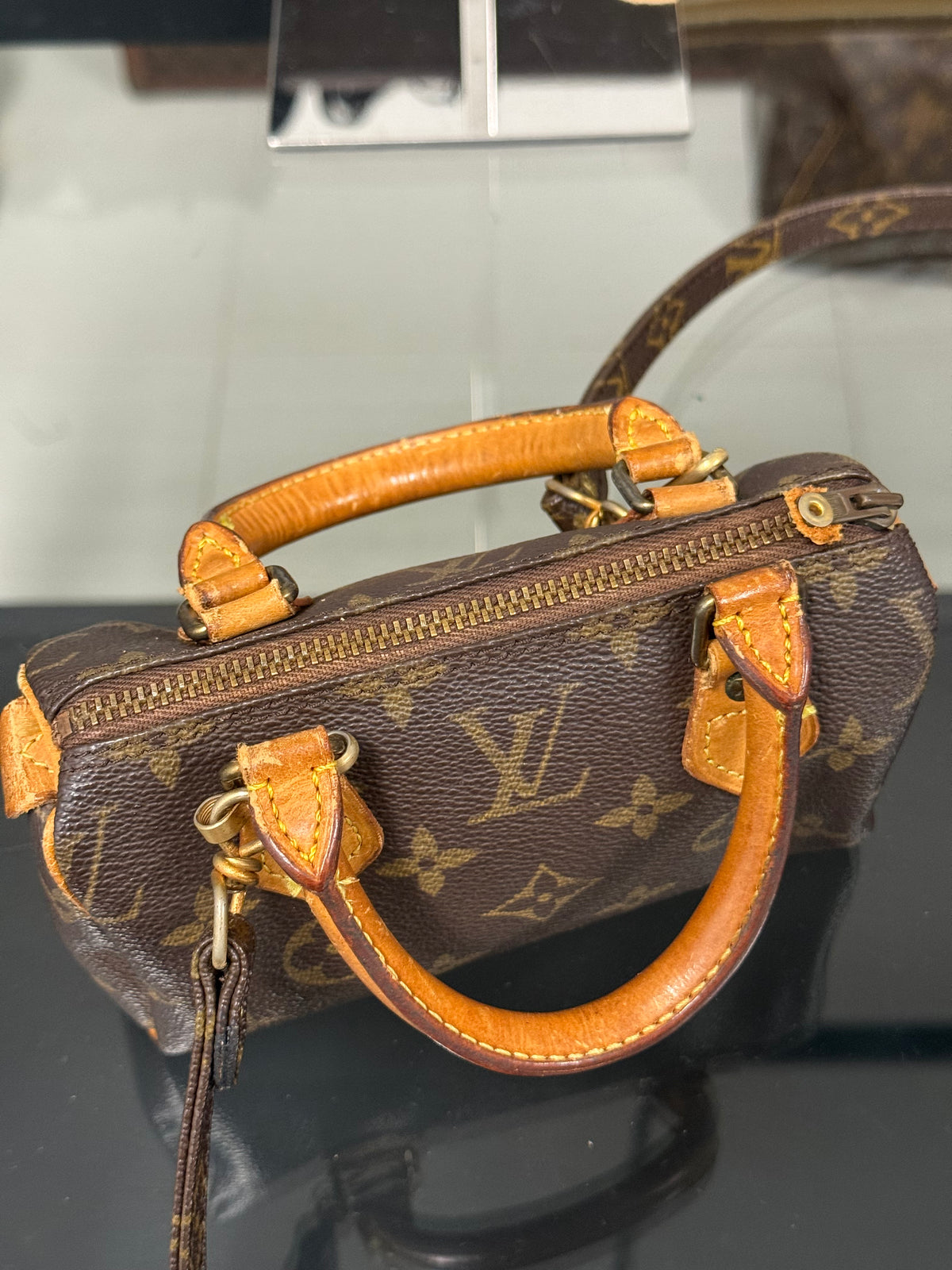 Louis Vuitton Vintage Mini Speedy HL Monogram Canvas Bag M41534