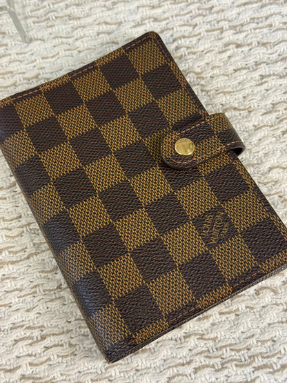 Agenda PM Damier Ebène Planner Cover Brown