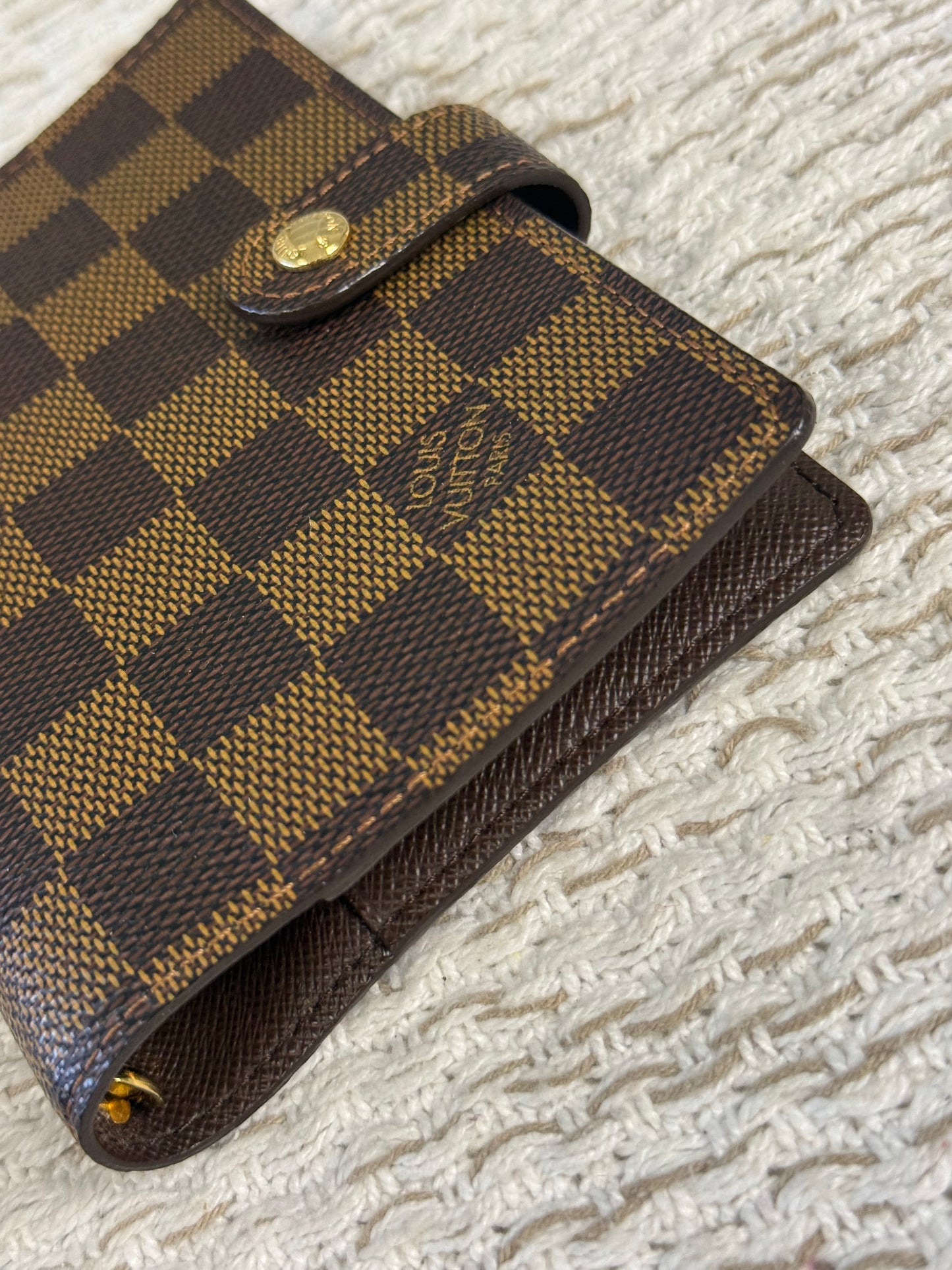 LOUIS VUITTON AGENDA PM DAMIER EBÈNE PLANNER COVER BROWN
